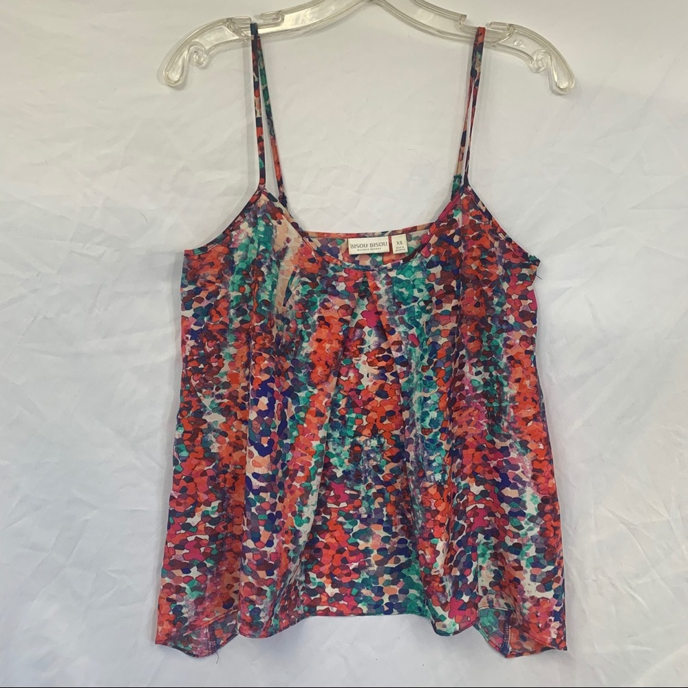 Bisou Bisou Watercolor Dotted Sleeveless Tank Top